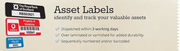 Asset Labels - identify and track your valuable assets